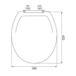 Imagen de Tapa inodoro Oval plástica Gris