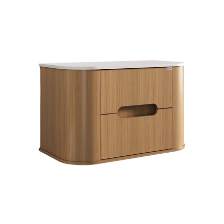Imagen de Mueble de baño suspendido Eleonora 80 cm Blanco/Catedral sin bacha