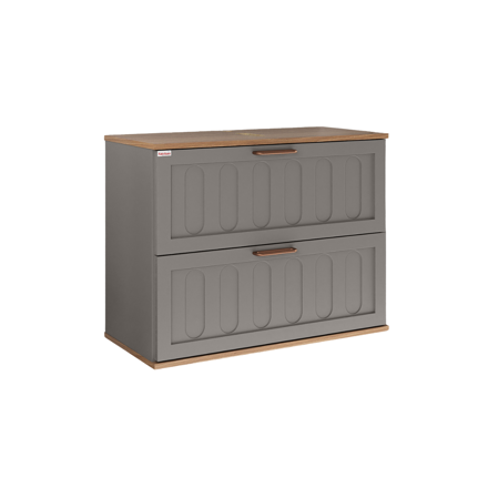 Imagen de Mueble de baño suspendido Milena 78 cm Avellana/Catedral sin bacha