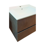 Imagen de Mueble de baño suspendido Gris Oscuro 80 cm con bacha de loza