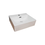 Imagen de Mueble de baño suspendido Apollo Rustico Blanco 90 cm con bacha y botiquín