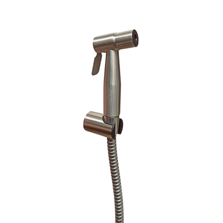 Imagen de Grifería de Ducha higiénica de pared satinada (Gatillo-flex-soporte) DMC