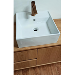 Imagen de Bacha de apoyo cuadrada 41 cm c/mesa Blanca Brillo DMC