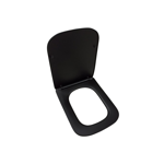 Imagen de Tapa de inodoro Montano Resina UF Negra Cierre Lento