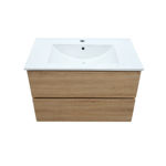 Imagen de Mueble de baño suspendido Oak 80 cm con bacha de loza