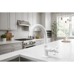 Imagen de Grifo lavatorio mesa alto blanco Marujá